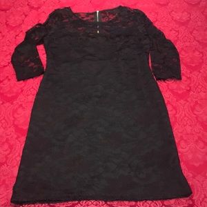 Elegant Lace Little Black Dress